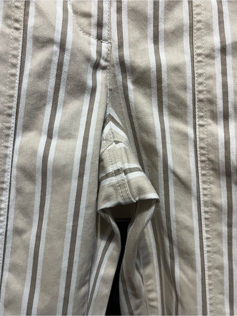 Pearl by Lela Rose Size 2/ XS Striped Barrel Leg Pants Cropped - Picture 3 of 7
